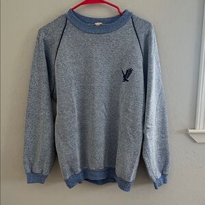 Vintage Raglan Sweatshirt Blue Heather size M estimate